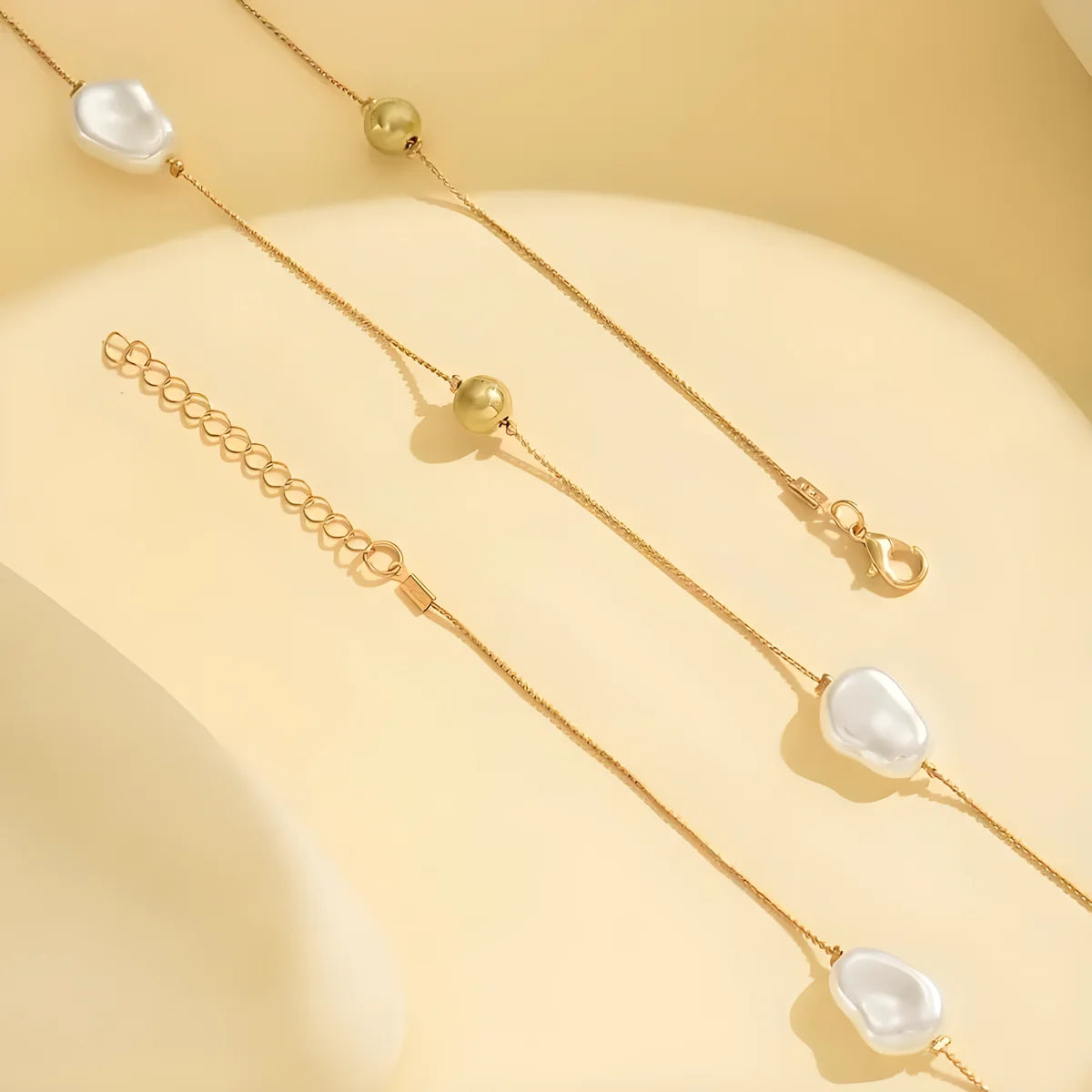 Y2K Irregular Pearl Long Chain Necklace for Women